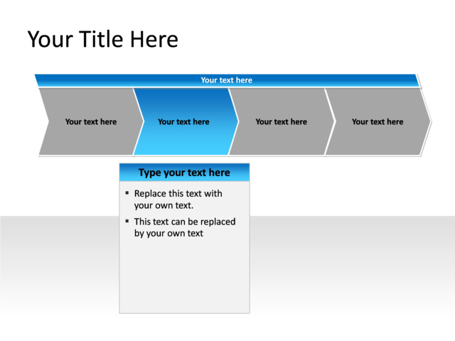 PowerPoint Slide - flowchart-diagram-blue-4-arrows-pl-324