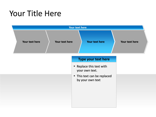 PowerPoint Slide - flowchart-diagram-blue-4-arrows-pl-325