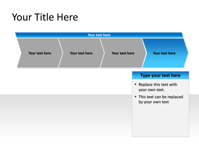 PowerPoint Slide - flowchart-diagram-blue-4-arrows-pl-326