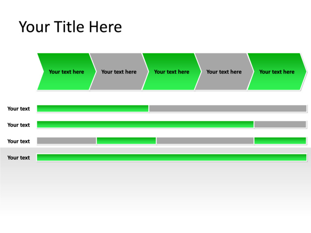 PowerPoint Slide - flowchart-diagram-green-5-arrows-pl-327