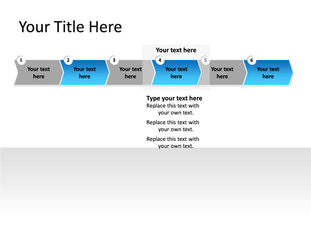 PowerPoint Slide - flowchart-diagram-multicolor-6-arrows-pl-319