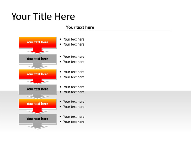 PowerPoint Slide - flowchart-diagram-red-6-arrows-pl-330
