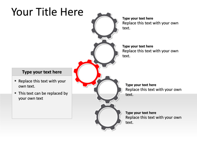 PowerPoint Slide - gears-diagram-red-5-gears-pl-170