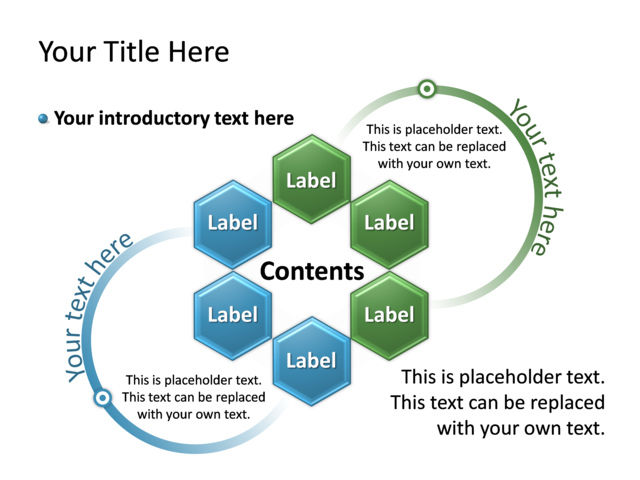 PowerPoint Slide - hexagon-diagram-multicolor-6-hexagons-tg-71