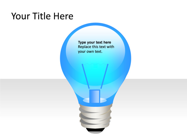 PowerPoint Slide - light-bulb-diagram-3d-blue-1-lightbulb-pl-222