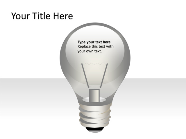 PowerPoint Slide - light-bulb-diagram-3d-gray-1-lightbulb-pl-218