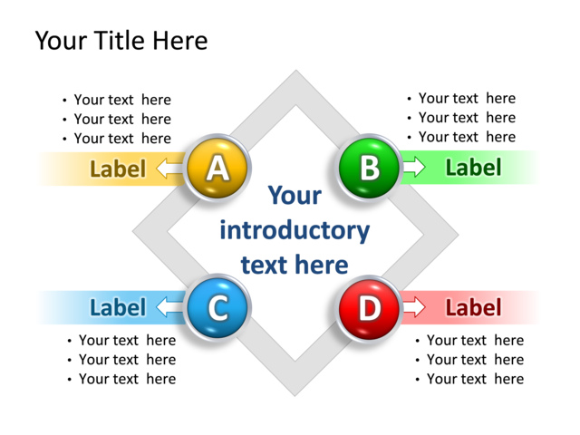 PowerPoint Slide - list-diagram-blue-4-lists-tg-589