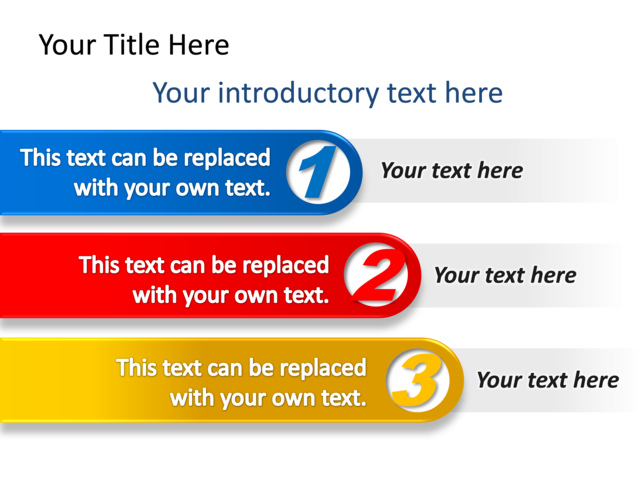 PowerPoint Slide - List Diagram - 3 Lists - Multicolor - TG537