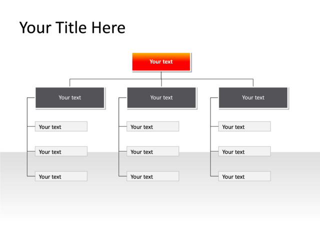 PowerPoint Slide - organization-chart-red-13-levels-pl-380