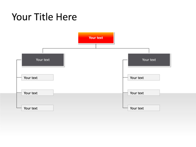 PowerPoint Slide - organization-chart-red-9-levels-pl-379