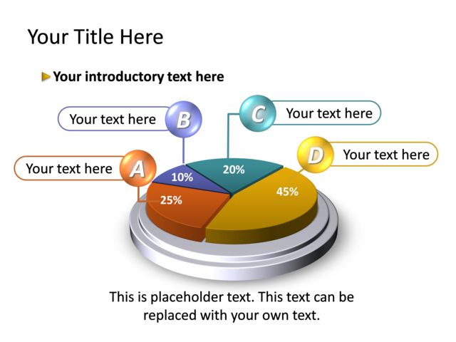 PowerPoint Slide - pie-chart-3d-multicolor-data-driven-tg-35
