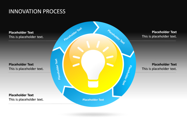 PowerPoint Slide - process-diagram-3d-blue-5-steps-cg-37