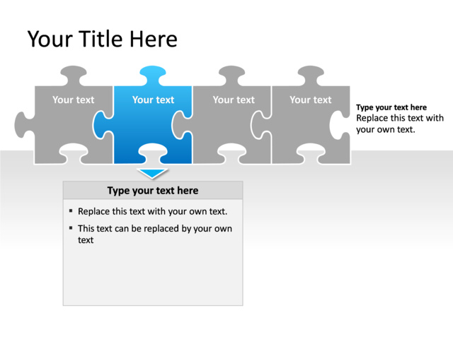 PowerPoint Slide - puzzle-diagram-blue-4-pieces-pl-239