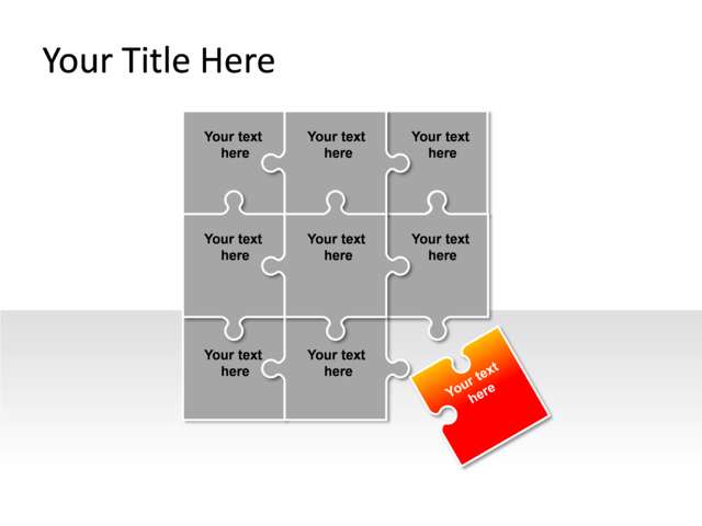 PowerPoint Slide - puzzle-diagram-red-1-puzzle-pl-231