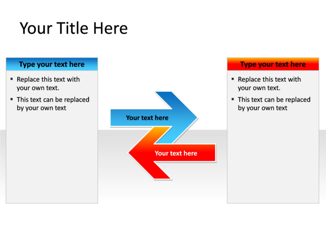 PowerPoint Slide - relationship-diagram-multicolor-2-arrows-pl-270