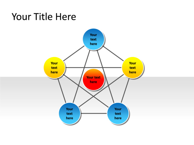 PowerPoint Slide - relationship-diagram-multicolor-5-sections-pl-284