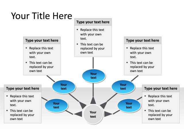 PowerPoint Slide - relationship-diagram-multicolor-5-sections-pl-293