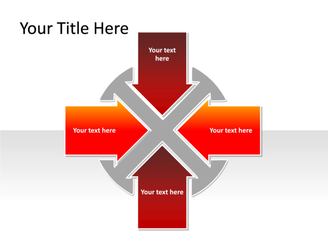 PowerPoint Slide - relationship-diagram-red-4-arrows-pl-277
