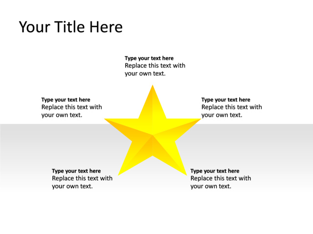 PowerPoint Slide - relationship-diagram-yellow-5-points-pl-287