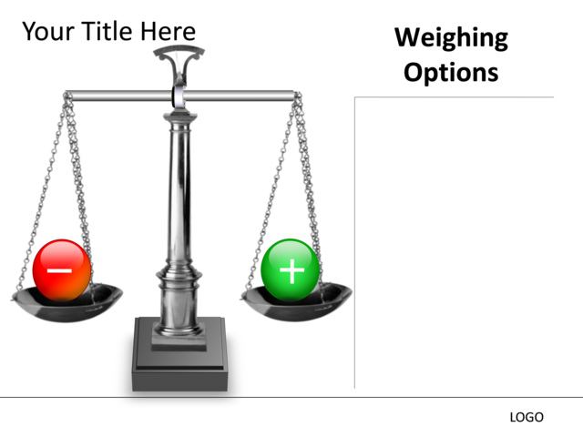 PowerPoint Slide - scale-diagram-3d-multicolor-2-options-mp-136
