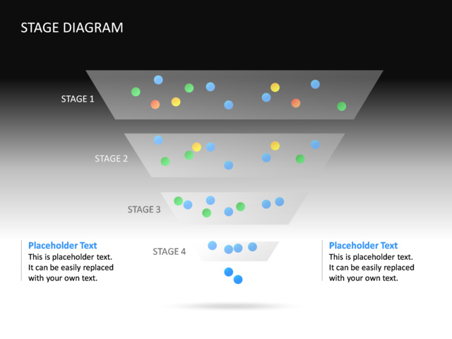 PowerPoint Slide - stage-diagram-3d-blue-5-levels-cg-68