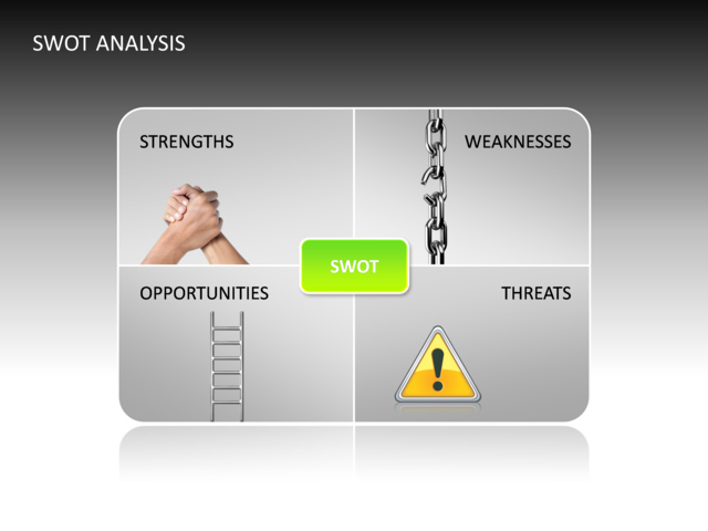 PowerPoint Slide - swot-analysis-diagram-3d-multicolor-cg-92