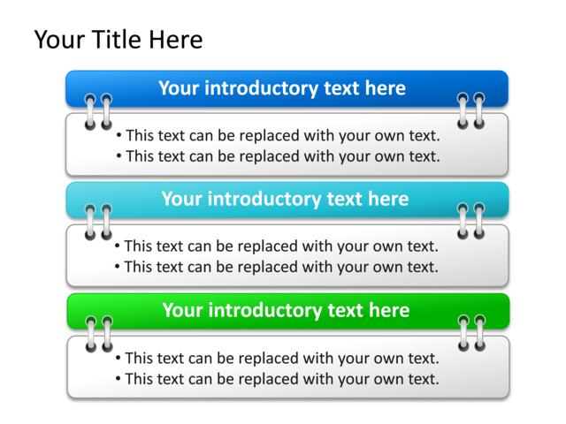 PowerPoint Slide - text-box-diagram-green-3-boxes-tg-507