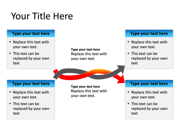 PowerPoint Slide - text-box-diagram-multicolor-4-boxes-pl-314
