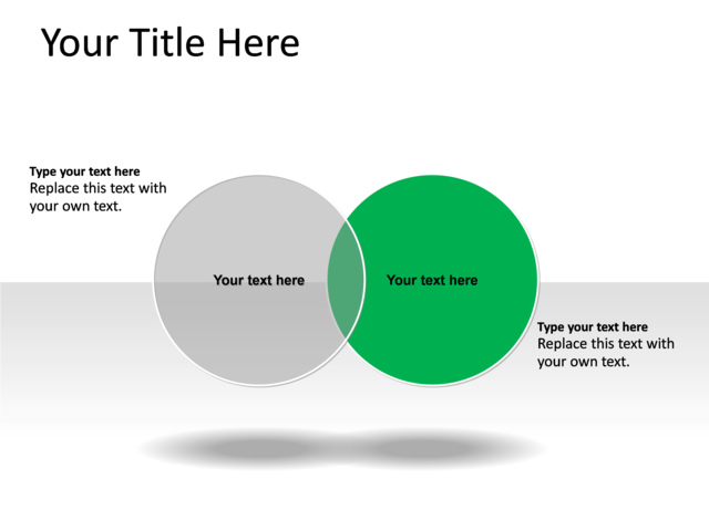 PowerPoint Slide - venn-diagram-green-2-circles-pl-121
