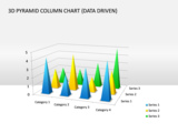 Pyramid Column Chart 3D Multicolor Data Driven cg 16