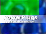  Power Point Template of - Microscope close-up in blue and green - Royalty Free PPT
