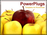  Power Point Template of - a red apple with yellow apples - Royalty Free PPT