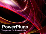  Power Point Template of - Abstract Magenta and gold swirls - Royalty Free PPT