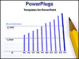  Power Point Template of - marketing statistics with bar chart - Royalty Free PPT