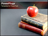  Power Point Template of - Apple on stack of books. - Royalty Free PPT
