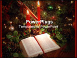  Power Point Template of - christmas candles and the bible - Royalty Free PPT