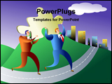 Power Point Template of - two people going for business deal - Royalty Free PPT