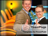  Power Point Template of - business couple behind of conference room - Royalty Free PPT