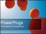  Power Point Template of - Red balloons over blue sky. - Royalty Free PPT