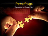  Power Point Template of - putting two pieces of a puzzle together - Royalty Free PPT