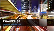  Power Point Template of - Traffic in city at night - Royalty Free PPT