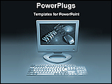  Power Point Template of - web computer on a desk - Royalty Free PPT
