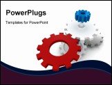  Power Point Template of - 3d cogwheels mechanism isolated on white blank - Royalty Free PPT