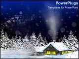  Power Point Template of - Cozy home in wintry land. - Royalty Free PPT