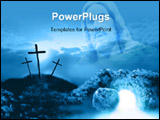  Power Point Template of - rucifixion and resurrection 2d coloured digital illustration stylised in photoshop of the crucifixi - Royalty Free PPT