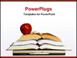  Power Point Template of - concept of education with books and laptop - Royalty Free PPT