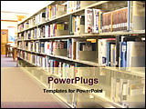  Power Point Template of - books in a library - Royalty Free PPT