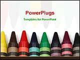  Power Point Template of - color crayons for drawing - Royalty Free PPT