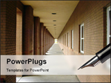  Power Point Template of - School corridor Education center  - Royalty Free PPT