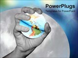  Power Point Template of - hand holding the world - Royalty Free PPT